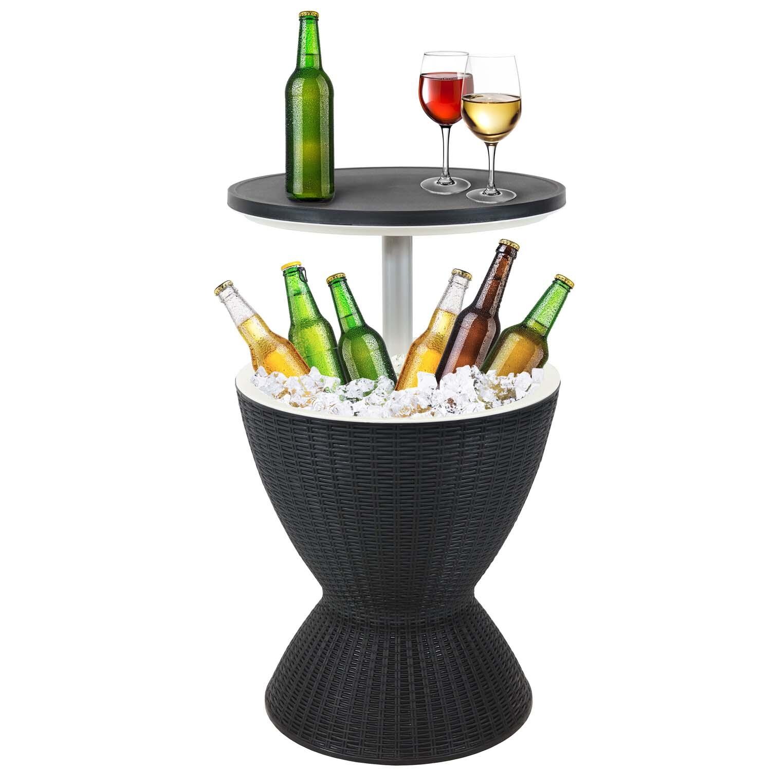 Patio Cooler Table in Phantom Gray By Ultimate Patio - White Background thumbnail