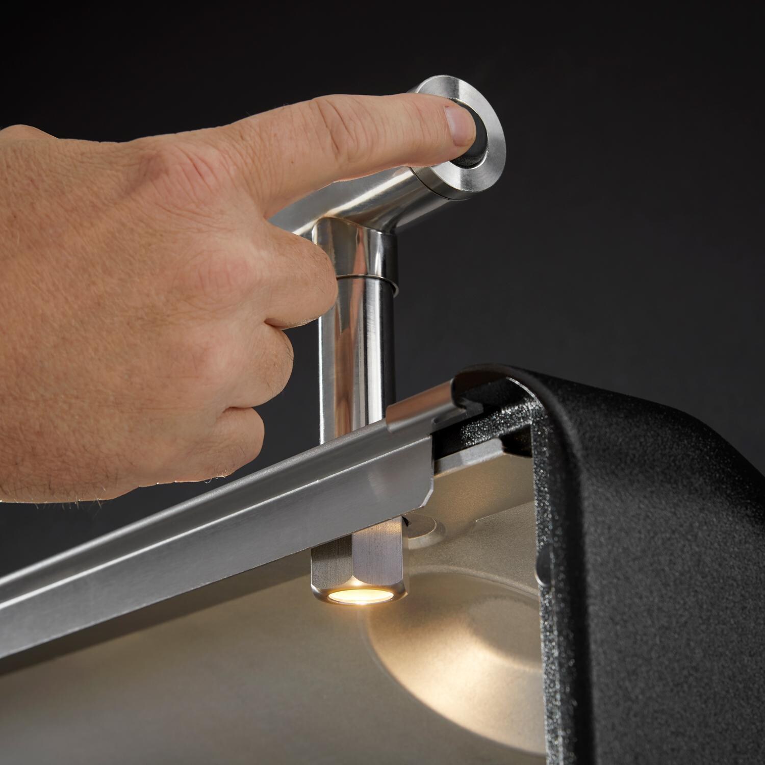 Weber GENESIS 35810001 EPX-335 Propane Gas Smart Grill with Sear Burner & Side Burner - Black - Night Time Grill Lighting - Detail thumbnail