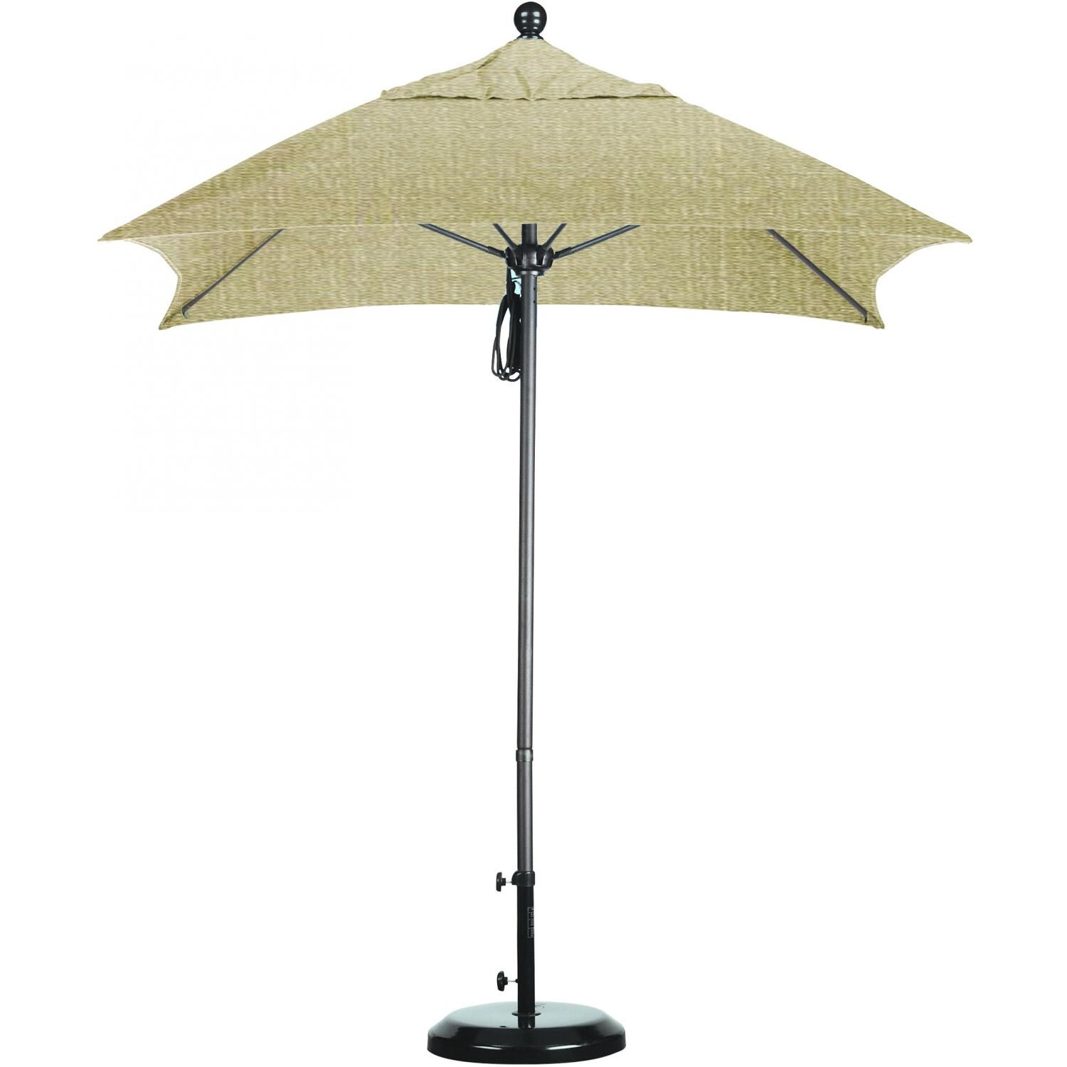 California Umbrella Square 6 Ft Aluminum Patio Umbrella With Pulley