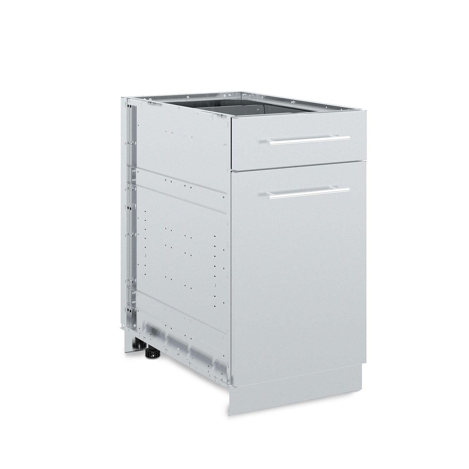 Broil King 802300 18-in Stainless Steel Single Access Door & Drawer Combo - Closed - Angled Right - White Background thumbnail