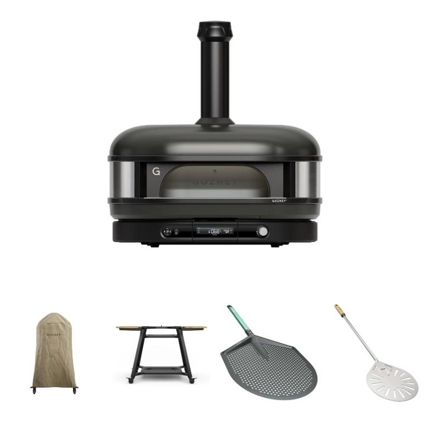 Gozney Dome XL Gen 2 Natural Gas Pizza Oven Bundle w/ Stand, Cover & Peels - Off Black