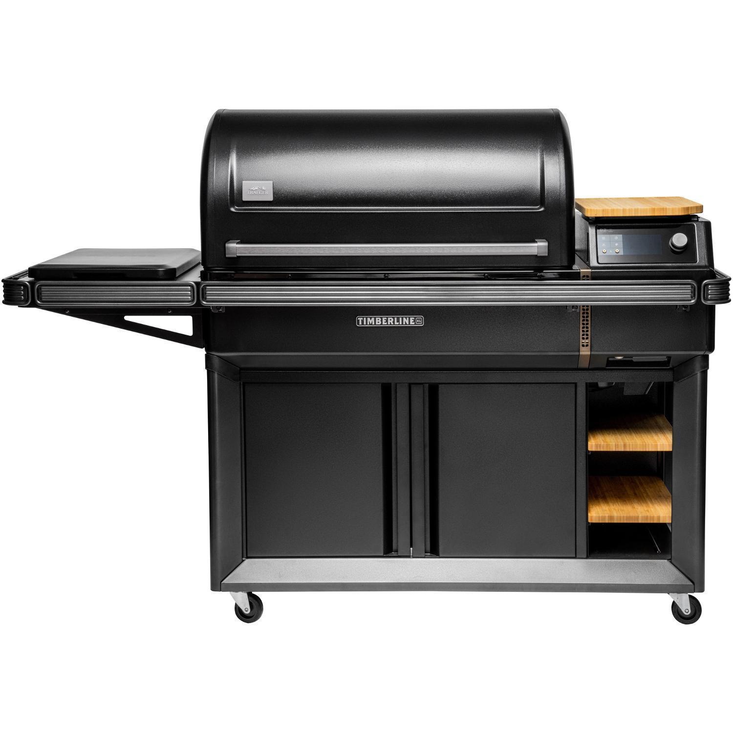 Traeger All-New Timberline XL Wi-Fi Controlled Wood Pellet Grill w/ WiFire 5 Pc Bundle - Grill Front - White Background thumbnail