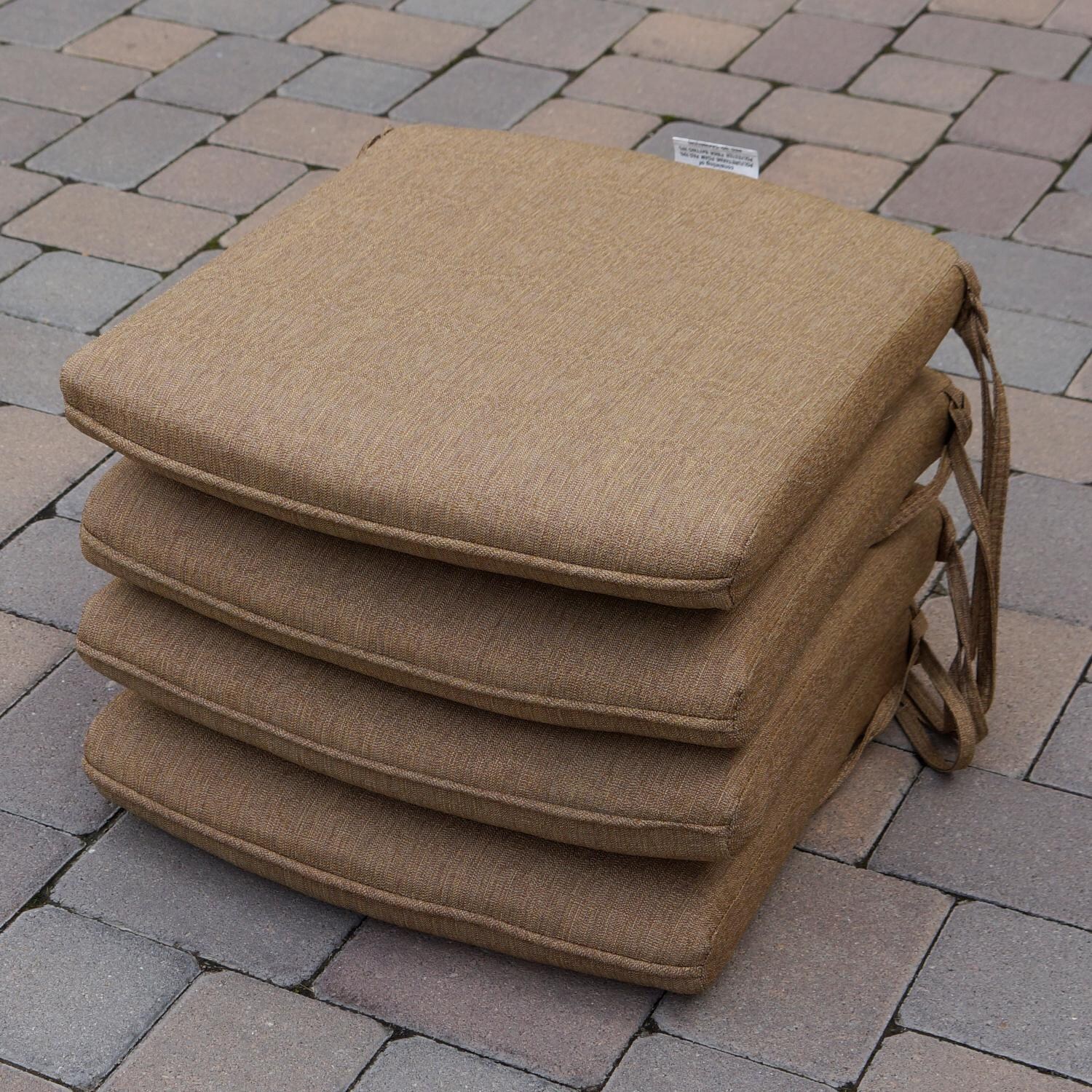 Darlee Sedona Replacement Dining Chair Cushion - Set of 4 - Sesame