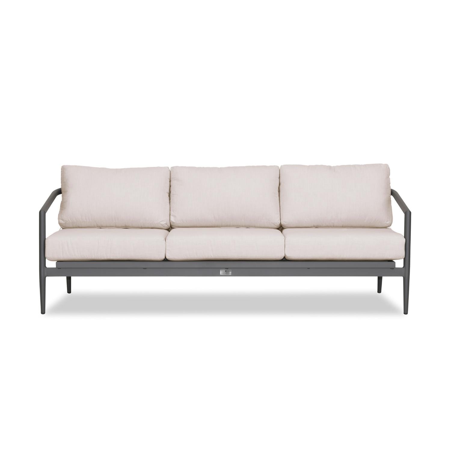 Lakeview Midnight Cove 3 Person Aluminum Sofa in Slate/Pebble Gray/Cast Silver - White Background thumbnail