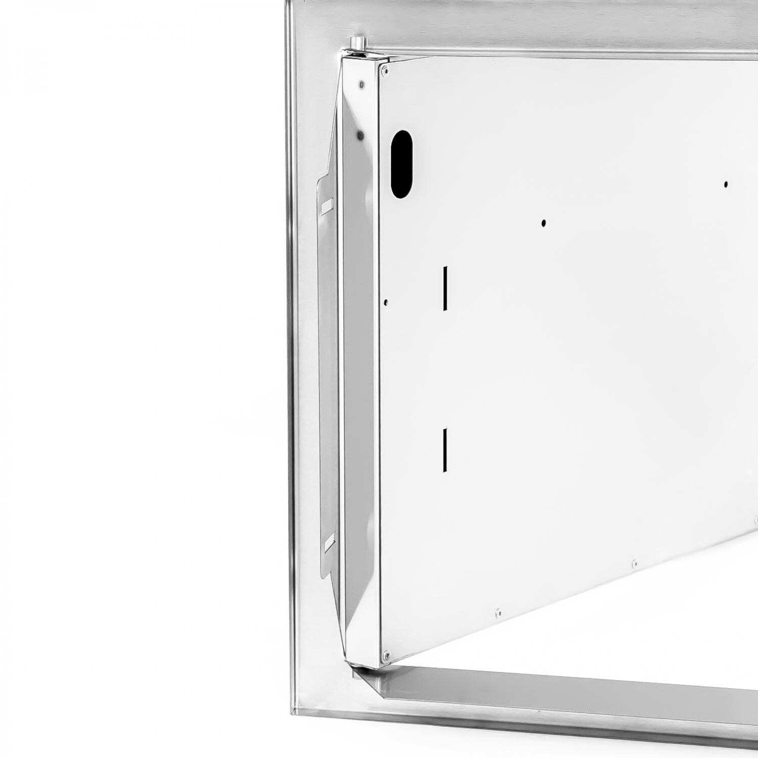 BBQGuys.com Aspen Series 14-Inch Stainless Steel Single Access Door - Hidden Hinge Detail thumbnail