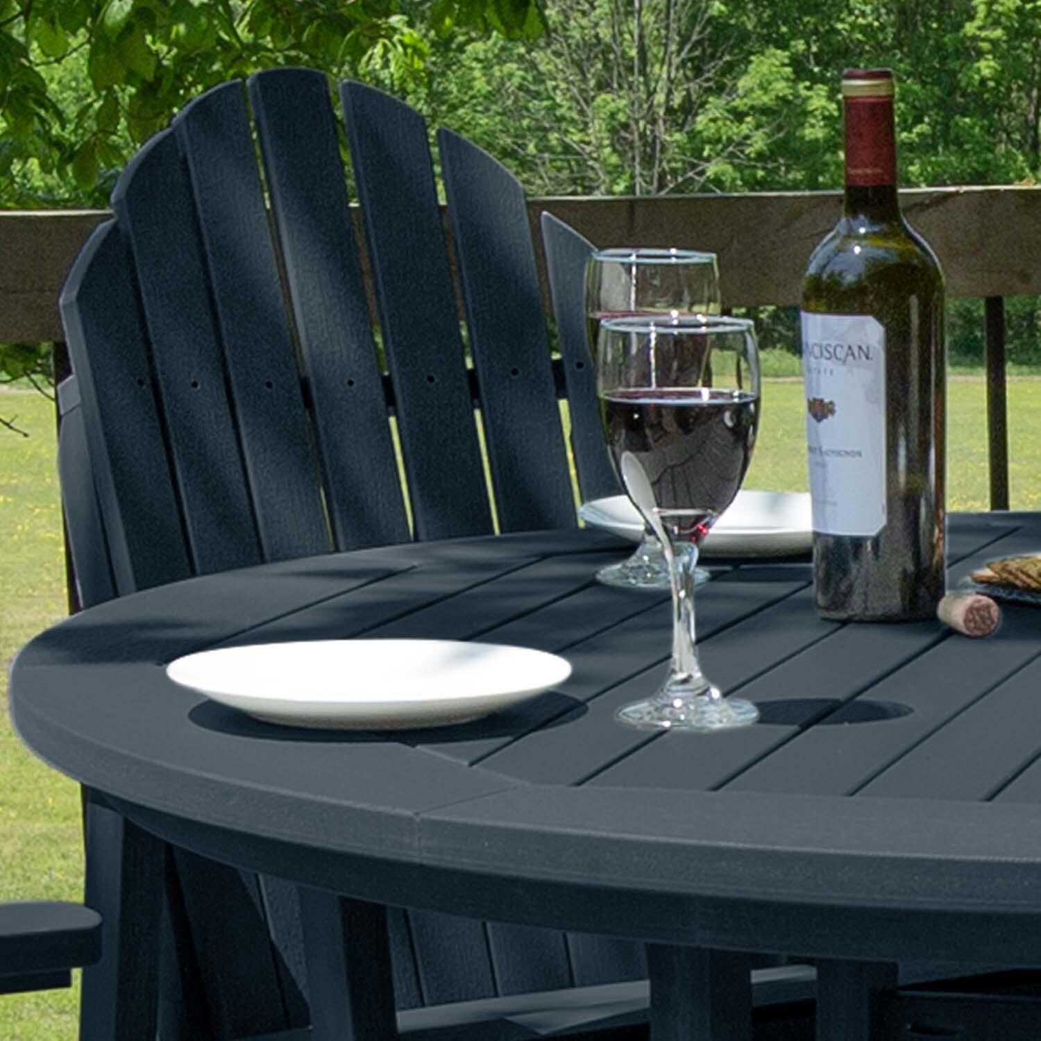 Dream Bay 5 Pc Set Recycled Plastic Counter Height Dining Set In Federal Blue By Lakeview - Detail thumbnail