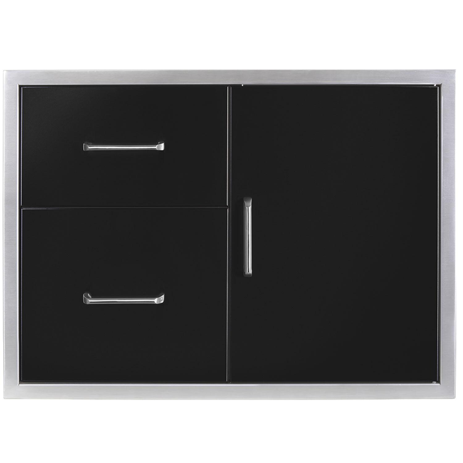 Wildfire WFDDWCOMBO3021-BSS 30 X 21 Black 304 SS Door/Drawer Combo - Display - White Background thumbnail