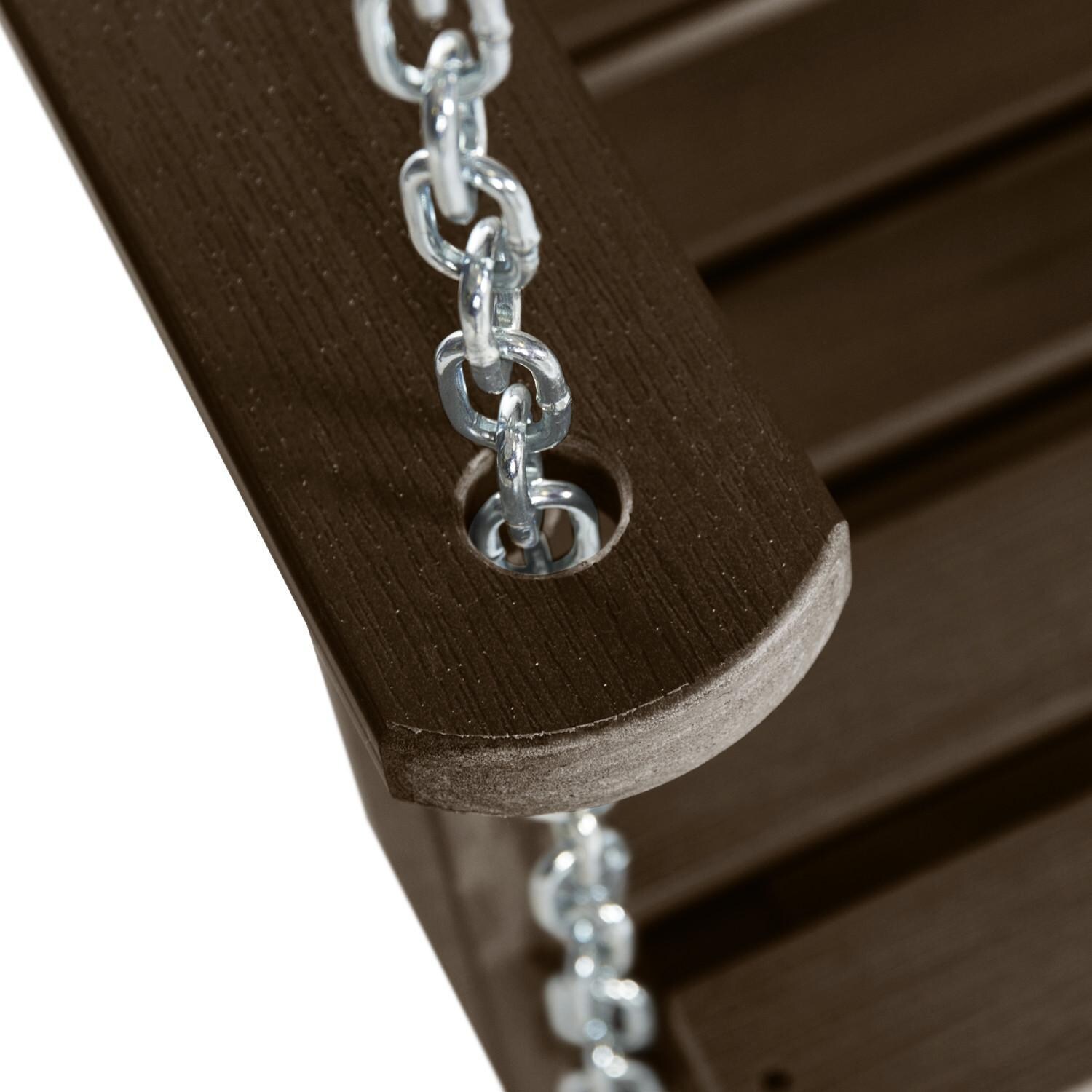 Lakeview Elm Pointe 5-Foot Porch Swing - Weathered Acorn - Close-Up thumbnail