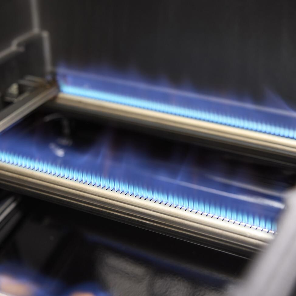 Weber Spirit EX-425C Smart Propane Gas Grill - Black - 1502070 - Burners Lit - Detail thumbnail