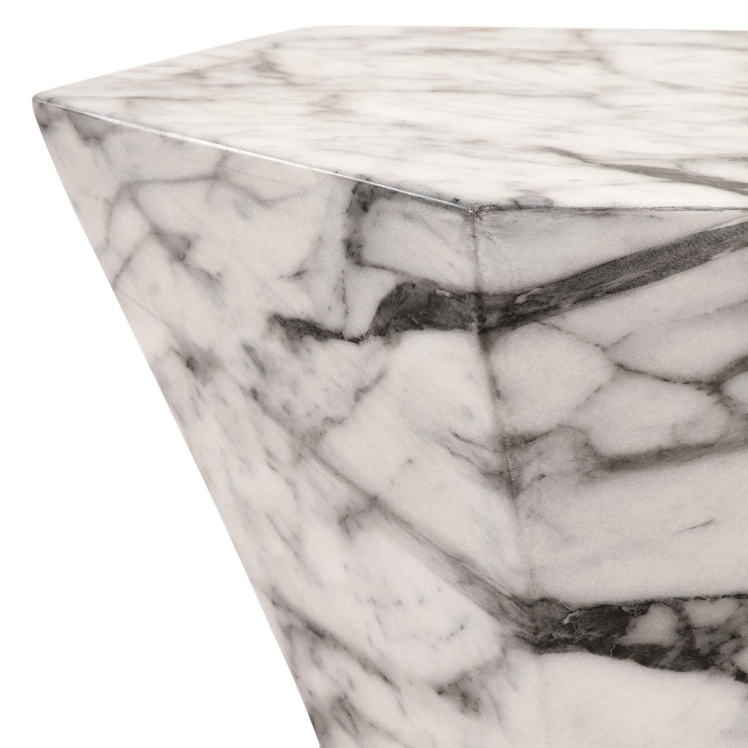 Lakeview Bento Ivory Marble Concrete Accent Table - Detail thumbnail