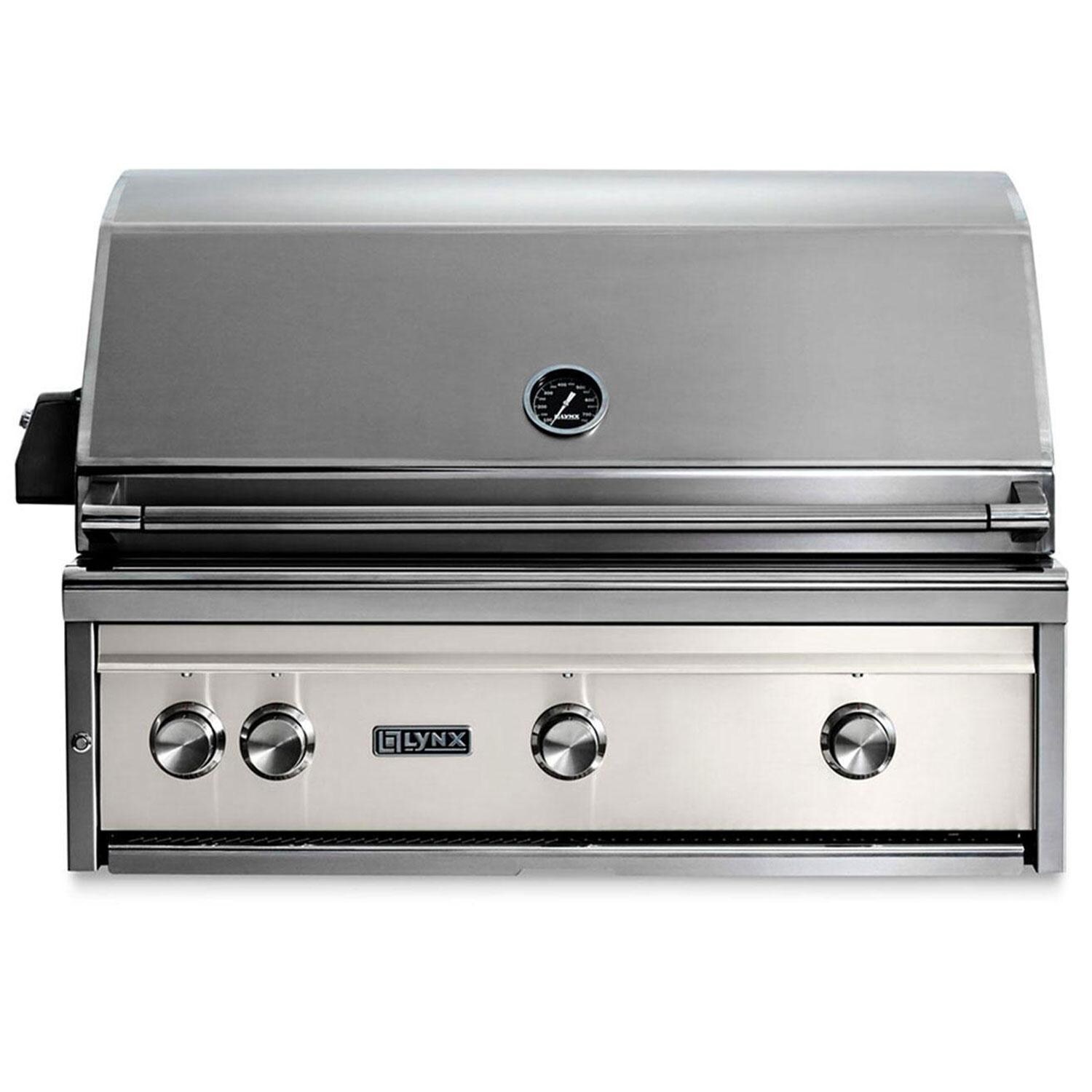 Lynx Professional 36 Inch Built-In Propane Grill w/ Rotisserie in Glacier - L36R-3-GLLP