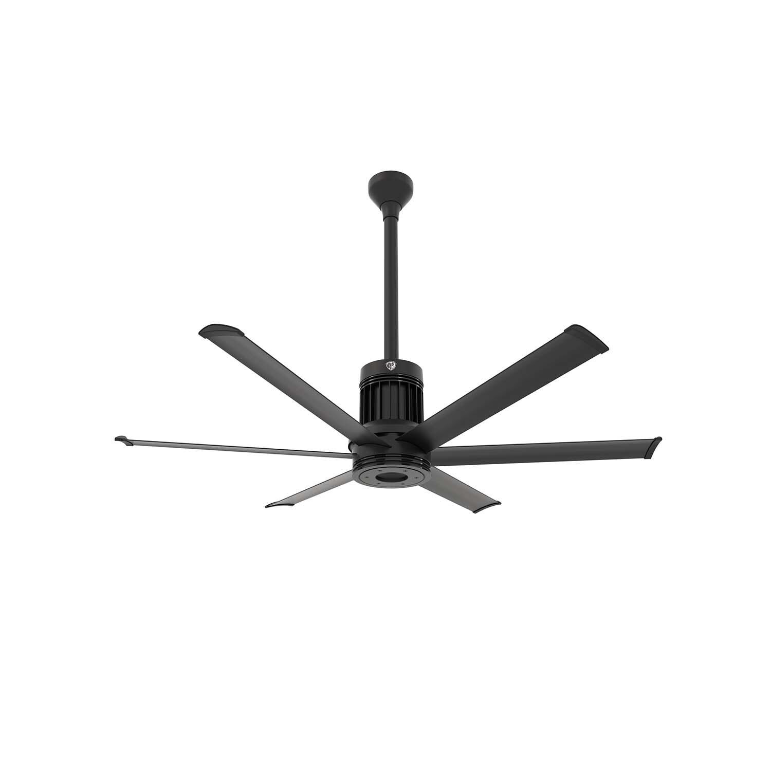 Big Ass Fans 60-Inch i6 Ceiling Fan Universal Mount W/24-Inch Ext Tube & LED in Black - MK-I61-051906A728I24S2