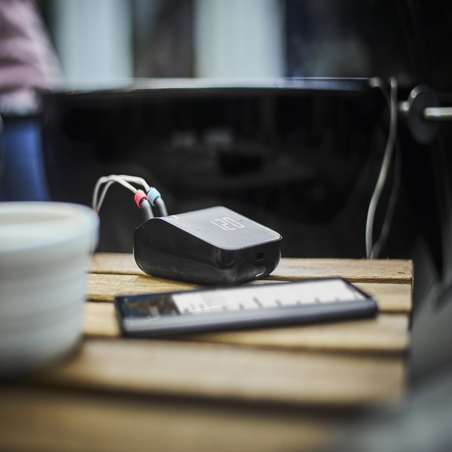 Weber 3201 Connect WiFi-Enabled Smart Grilling Hub - Lifestyle Probe and Phone thumbnail