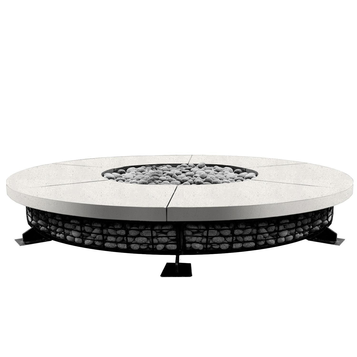 Prism Hardscapes SCPH-FUEGO8FTD-5 Fuego 89 89-in Natural Gas Fire Pit Table - White Background thumbnail