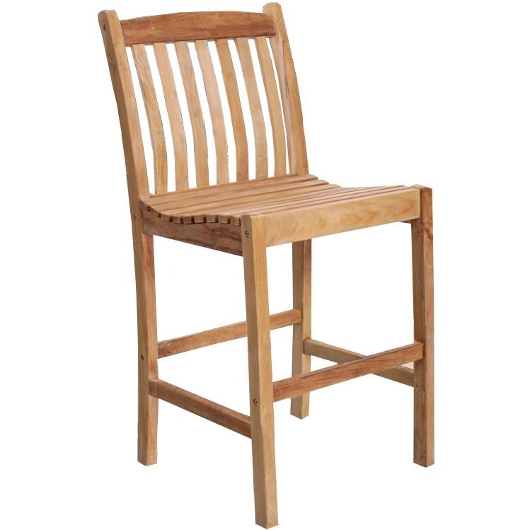 Amazonia Teak Eden Teak Patio Bar Chair thumbnail