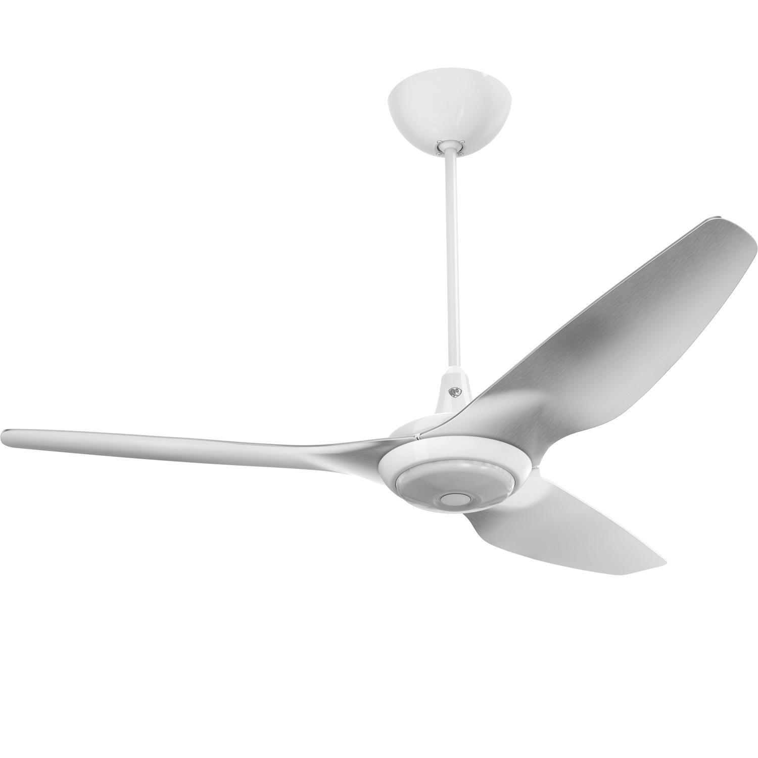 Big Ass Fans 60-Inch Haiku Ceiling Fan Universal Mount W/20-Inch Downrod & Downlight in White/Brushed Aluminum - MK-HK4-052506A259F531G10I20S2