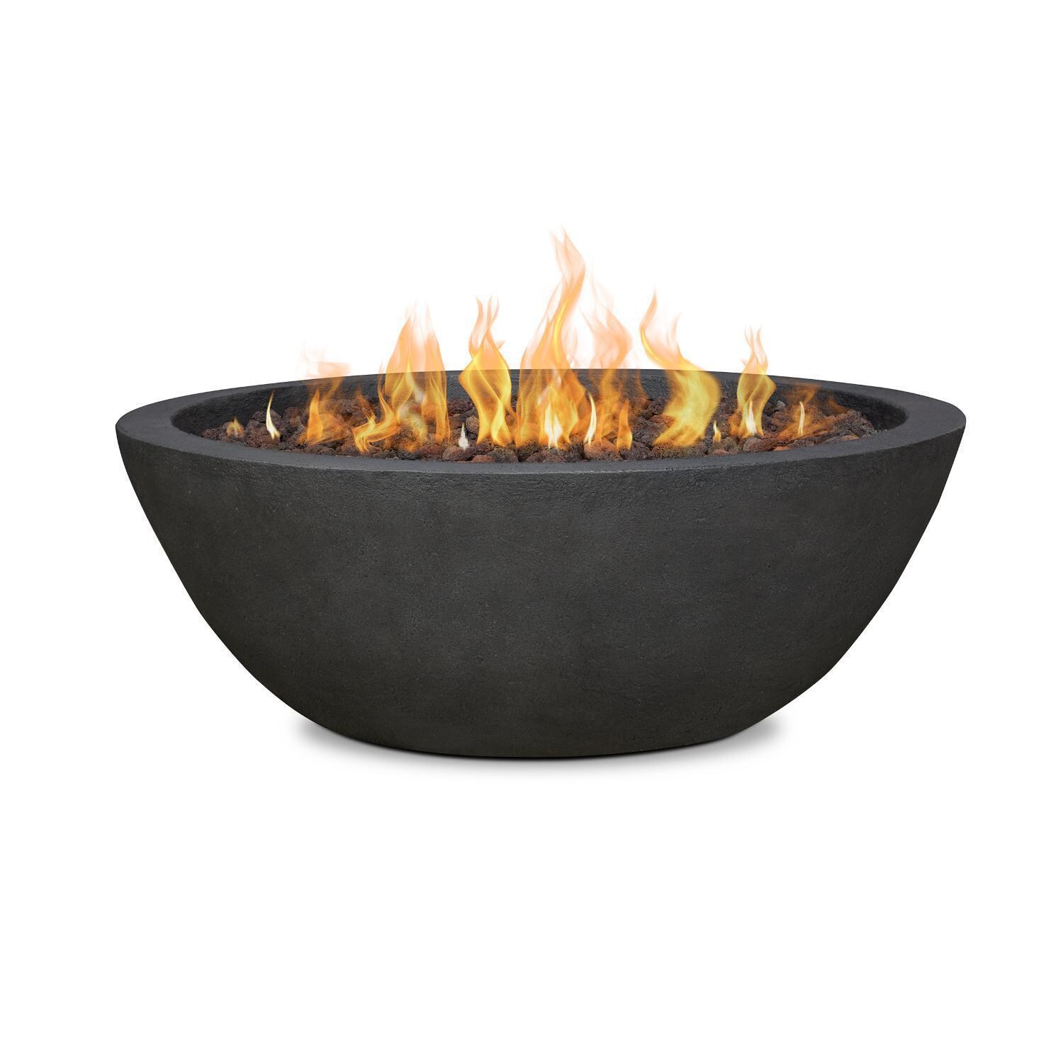 Lakeview Outdoor Designs SC-C539NG-SHL Creekwood 36-Inch Round Natural Gas Fire Bowl - Lit - White Background thumbnail