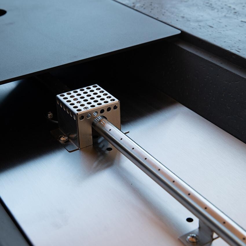 Elementi Positano OFG415DG-NG 60-Inch Natural Gas Dark Gray Fire Pit Table - Burner - Detail thumbnail