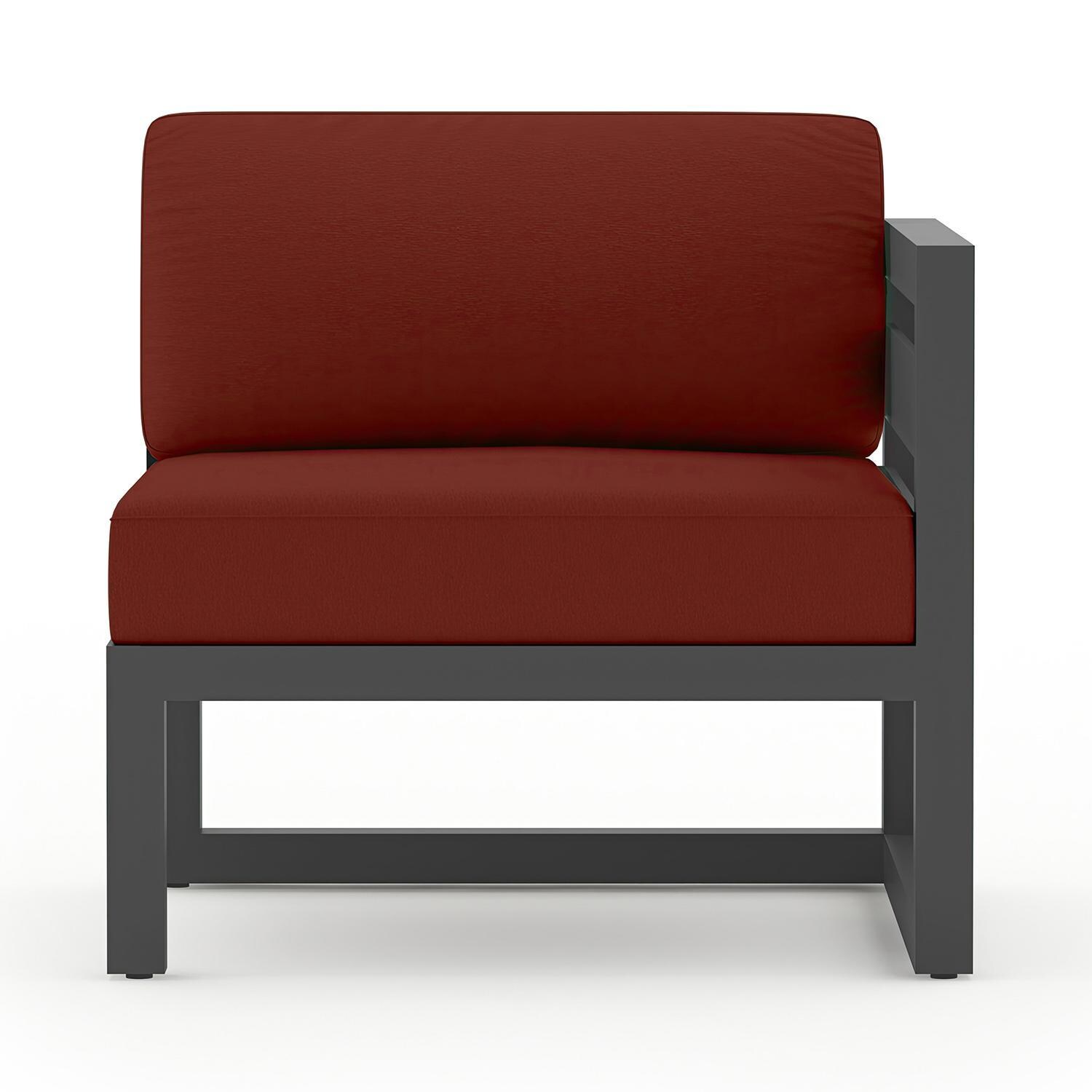 Misty Cove Aluminum Right Arm Section in Slate/Canvas Henna by Lakeview Outdoor Designs