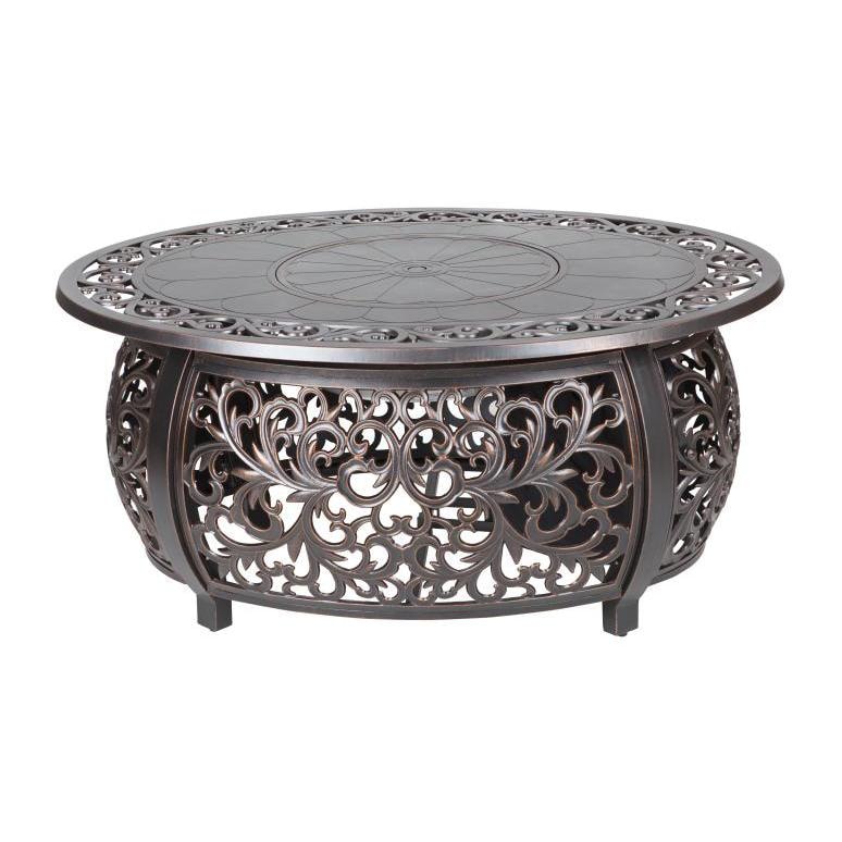 Fire Sense Toulon 40 Inch 50 000 Btu Propane Oval Pit Table Fire Sense Toulon 40 Inch 50 000 Btu Propane Oval Pit Table Cast Aluminum 62198 Bbq Guys