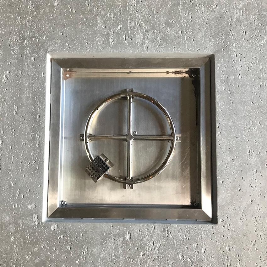 Elementi Manhattan OFG103LG-LP 36-Inch Propane Light Gray Fire Pit Table - Burner - Detail thumbnail