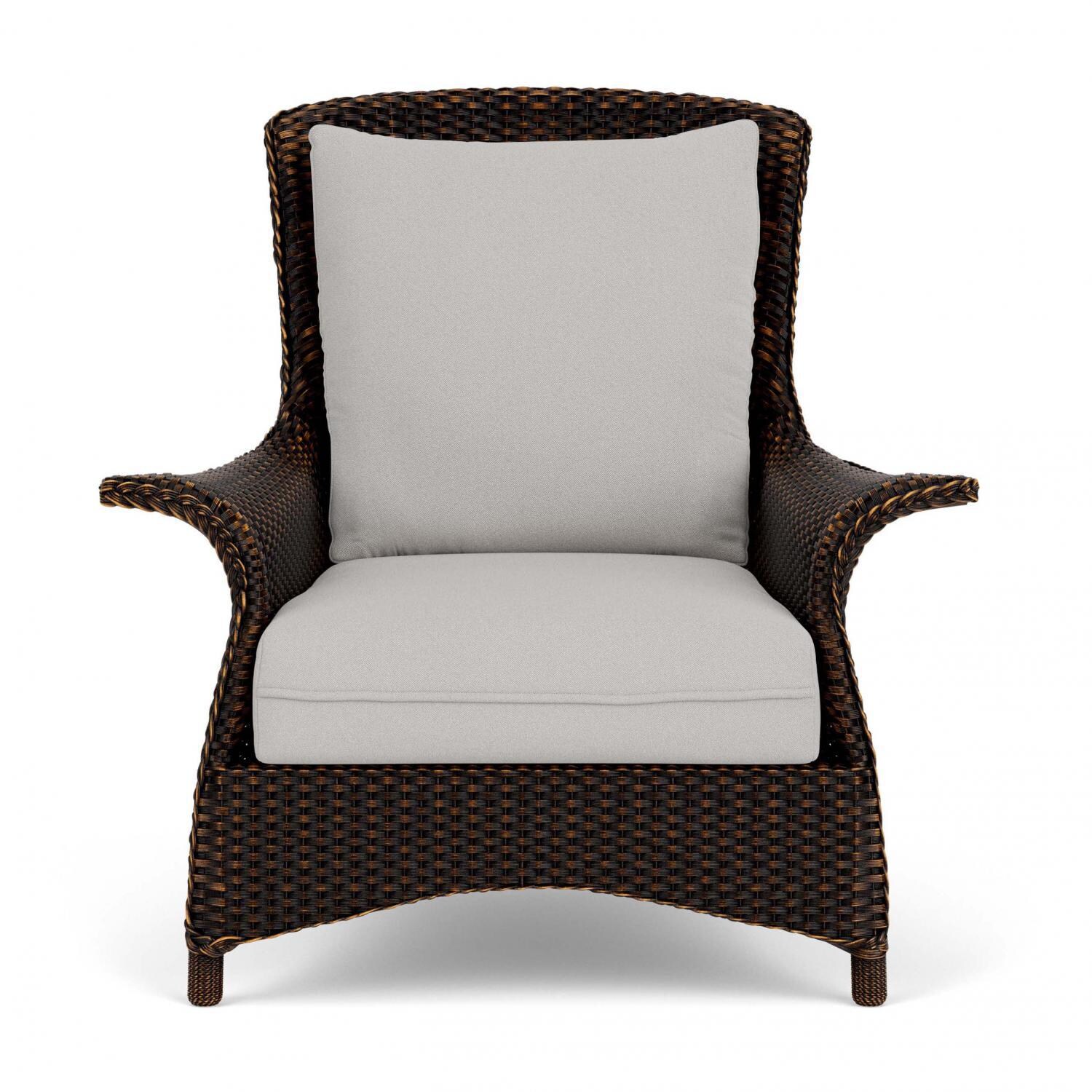 Lloyd Flanders Mandalay Lounge Chair in Mink Finish with Tundra Dove fabric thumbnail