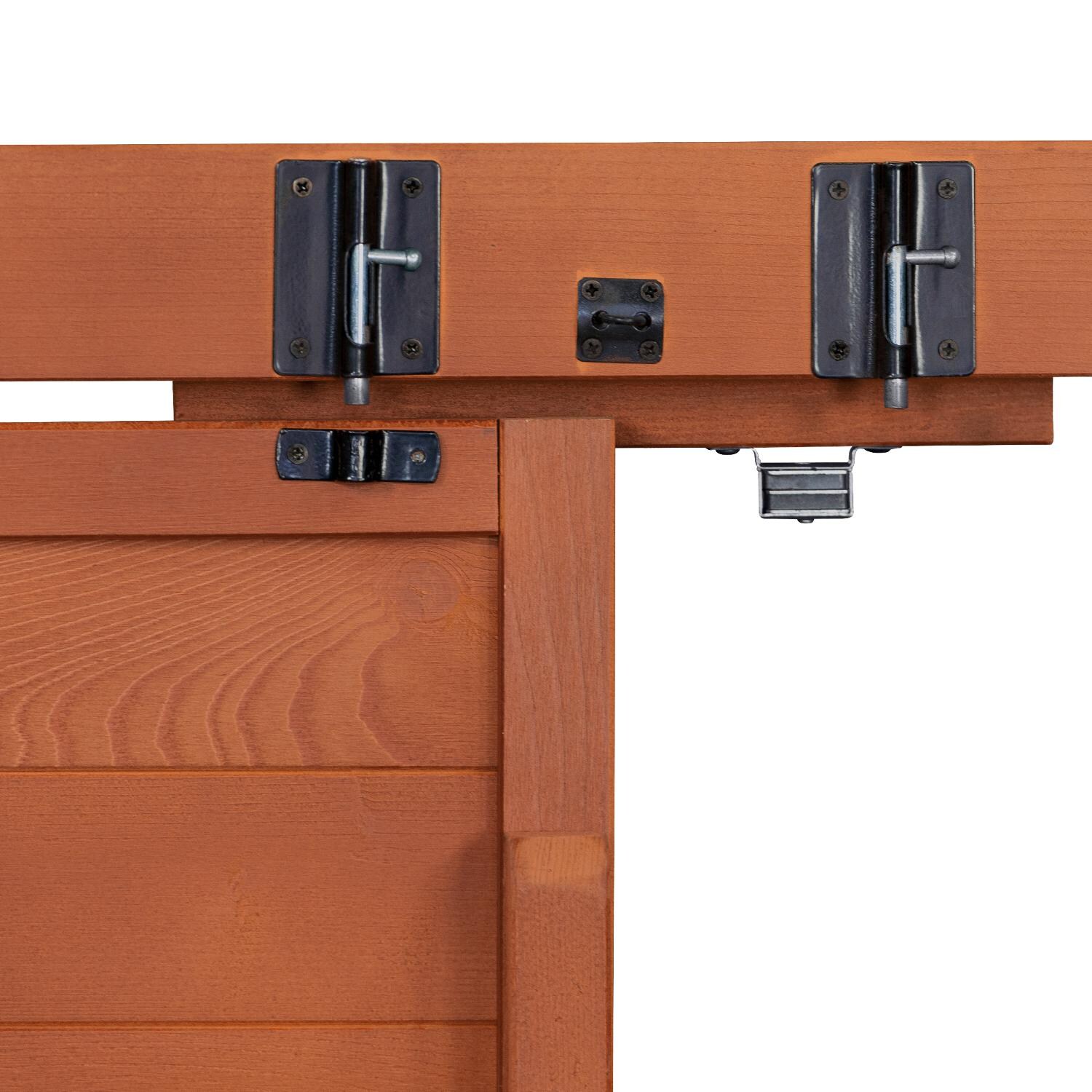 Leisure Season Horizontal Refuge 5 Ft. 2 In. X 2 Ft. 10 In. Wood Storage Shed - Latch Closure Detail thumbnail