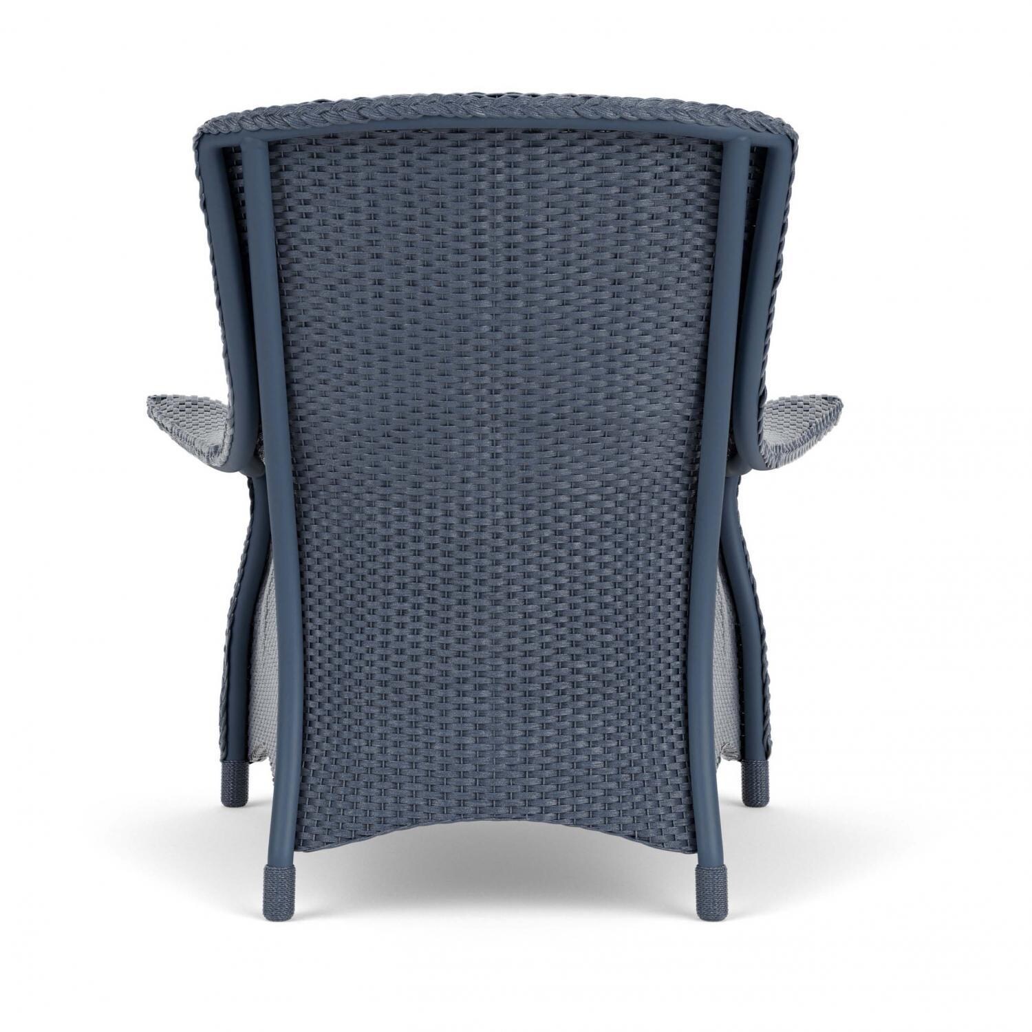 Lloyd Flanders Mandalay Lounge Chair in Denim Blue Finish with Demo Skyway Fabric - Back thumbnail
