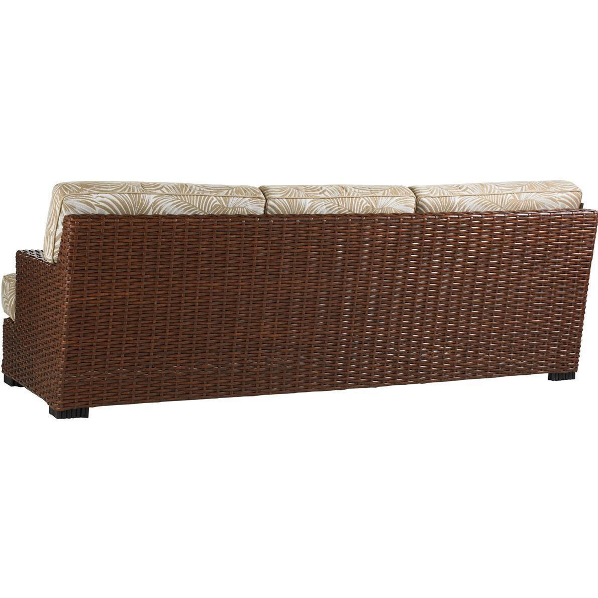 Tommy Bahama 3130-33B Ocean Club Pacifica Wicker Patio Sofa - Back thumbnail