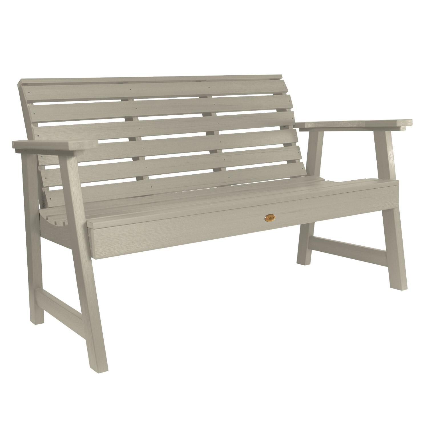 Lakeview Elm Pointe 4-Foot Picnic Bench - Whitewash - On White thumbnail