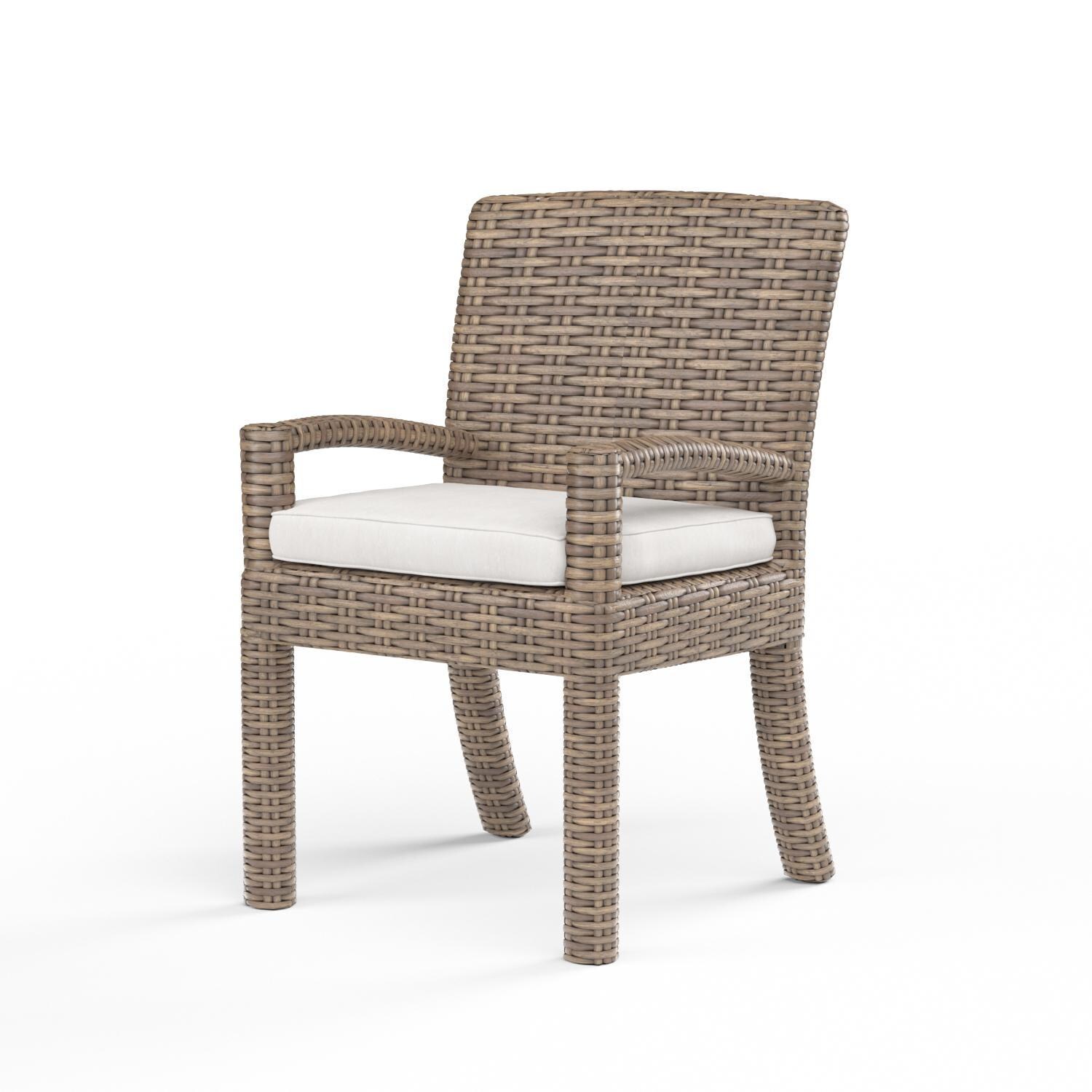 Sunset West - Havana 9 Piece Resin Wicker Patio Dining Set W/ Dining Table & Sunbrella Canvas Flax Cushions - Havana Patio Dining Chair thumbnail