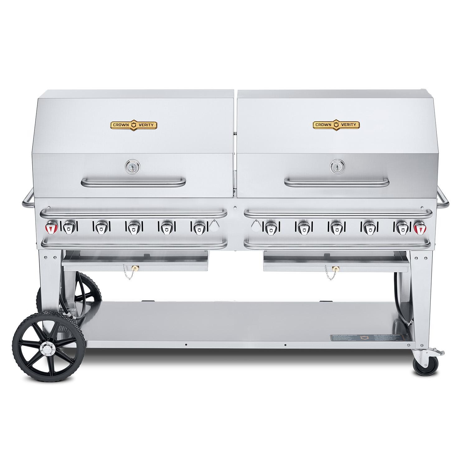 Crown Verity CV-RCB-72RDP-SI-BULK 72-Inch Single Inlet (Bulk Tanks Only) Rental Propane Grill Dome Package thumbnail