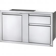 Napoleon 42-Inch Stainless Steel Large Single Door and Waste Bin Drawer With Paper Towel Holder- BI-4224-1D1W