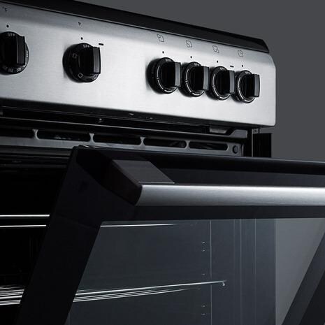 Summit Classic 24-Inch Ceramic Top Electric Range - CLRE24 - Open Door and Controls thumbnail