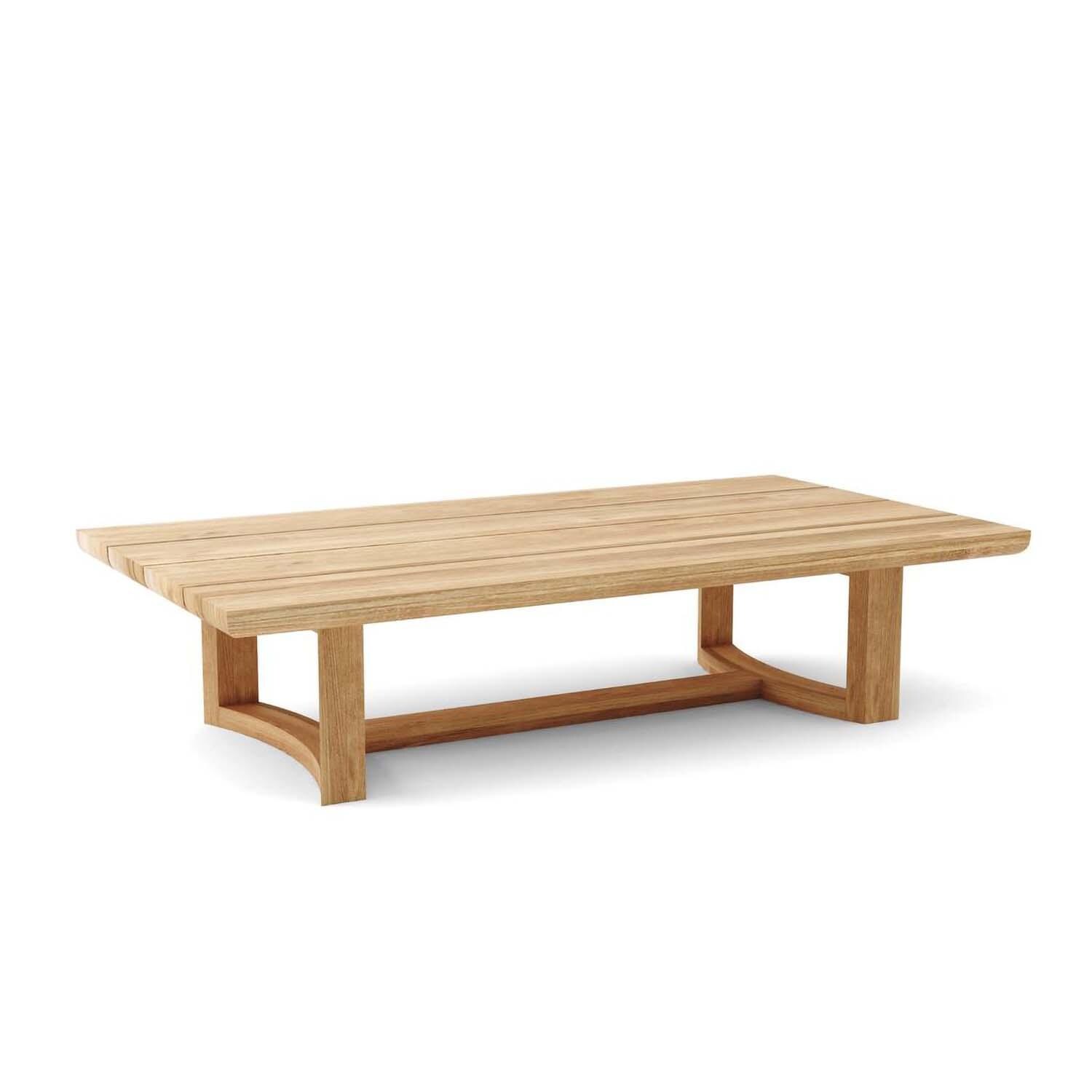 Carondelet 4 Pc Teak Seating Set in Linen Natural by Lakeview Outdoor Designs - Coffee Table - White Background thumbnail