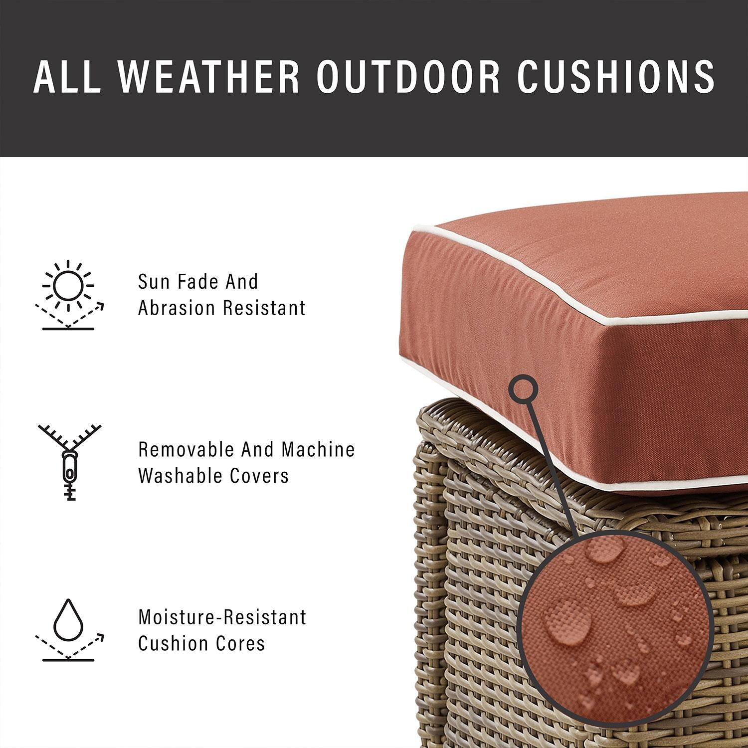 Ultimate Patio UP-92391-SG 5Pc Wicker Outdoor Sectional Set W/ Fire Table in Sangria - Cushion Weather Resistant - Diagram thumbnail