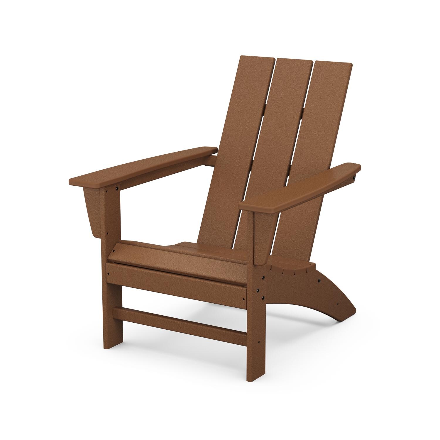 POLYWOOD Modern Teak Adirondack Chair thumbnail