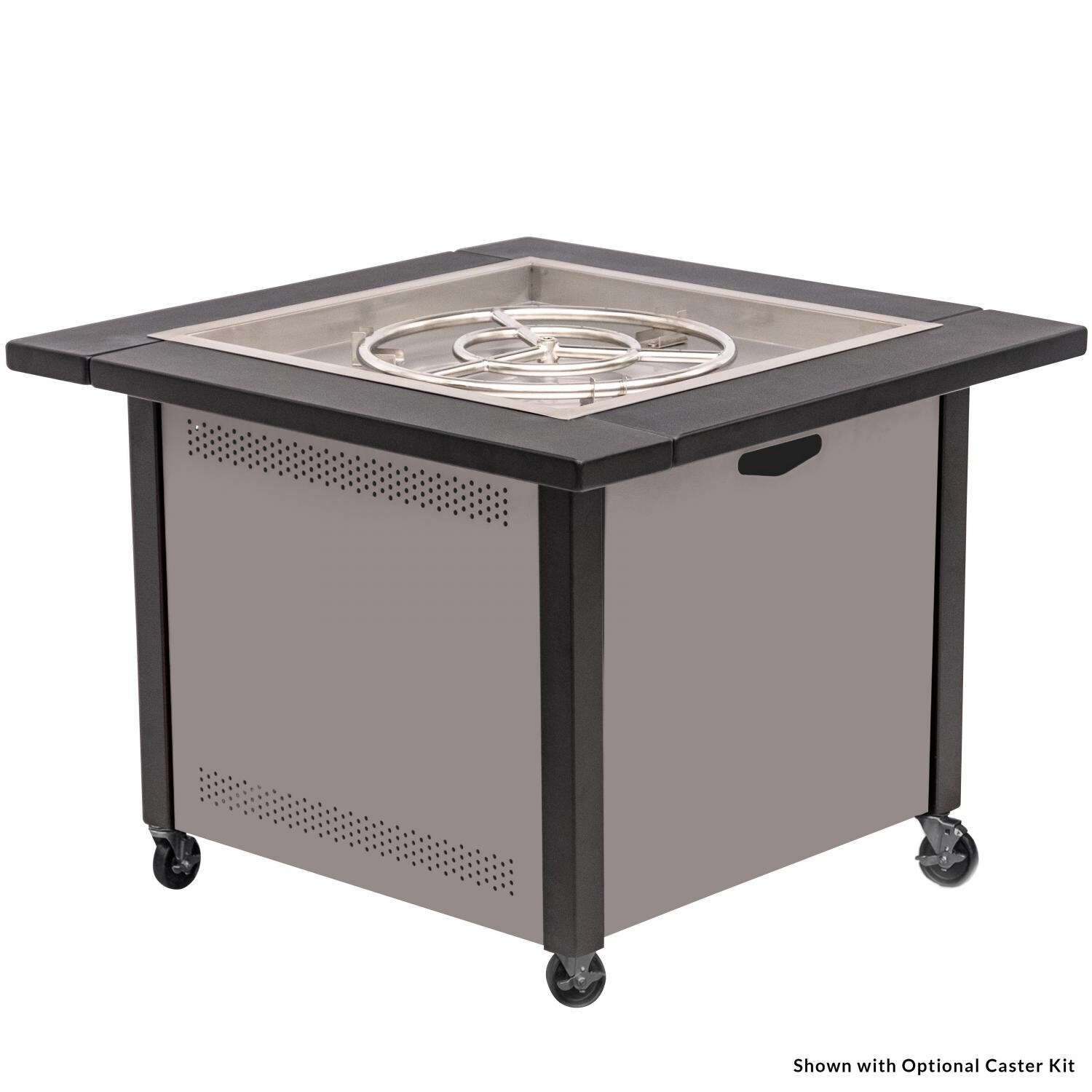 Lakeview Outdoor Designs Challenger 36-Inch Fire Pit Table - Shown w/ Optional Caster Kit thumbnail