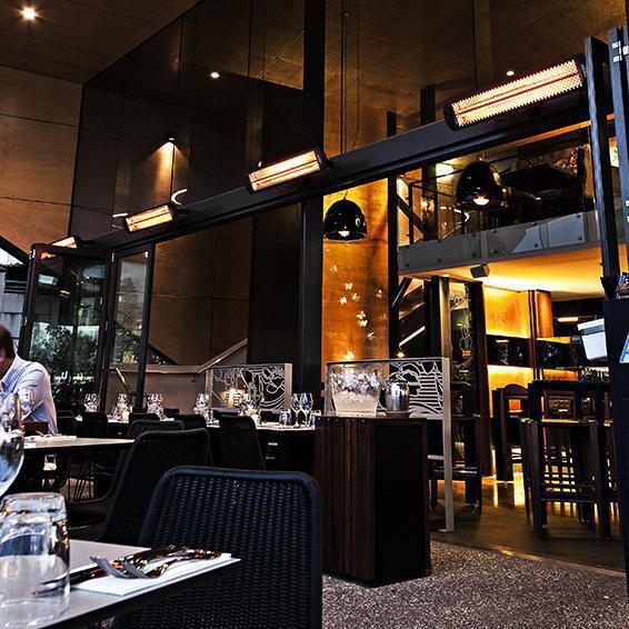 Bromic Heating BH0420042 Tungsten Smart-Heat 44-Inch 4000W Dual Element 277V Electric Infrared Patio Heater - Black - Commercial thumbnail