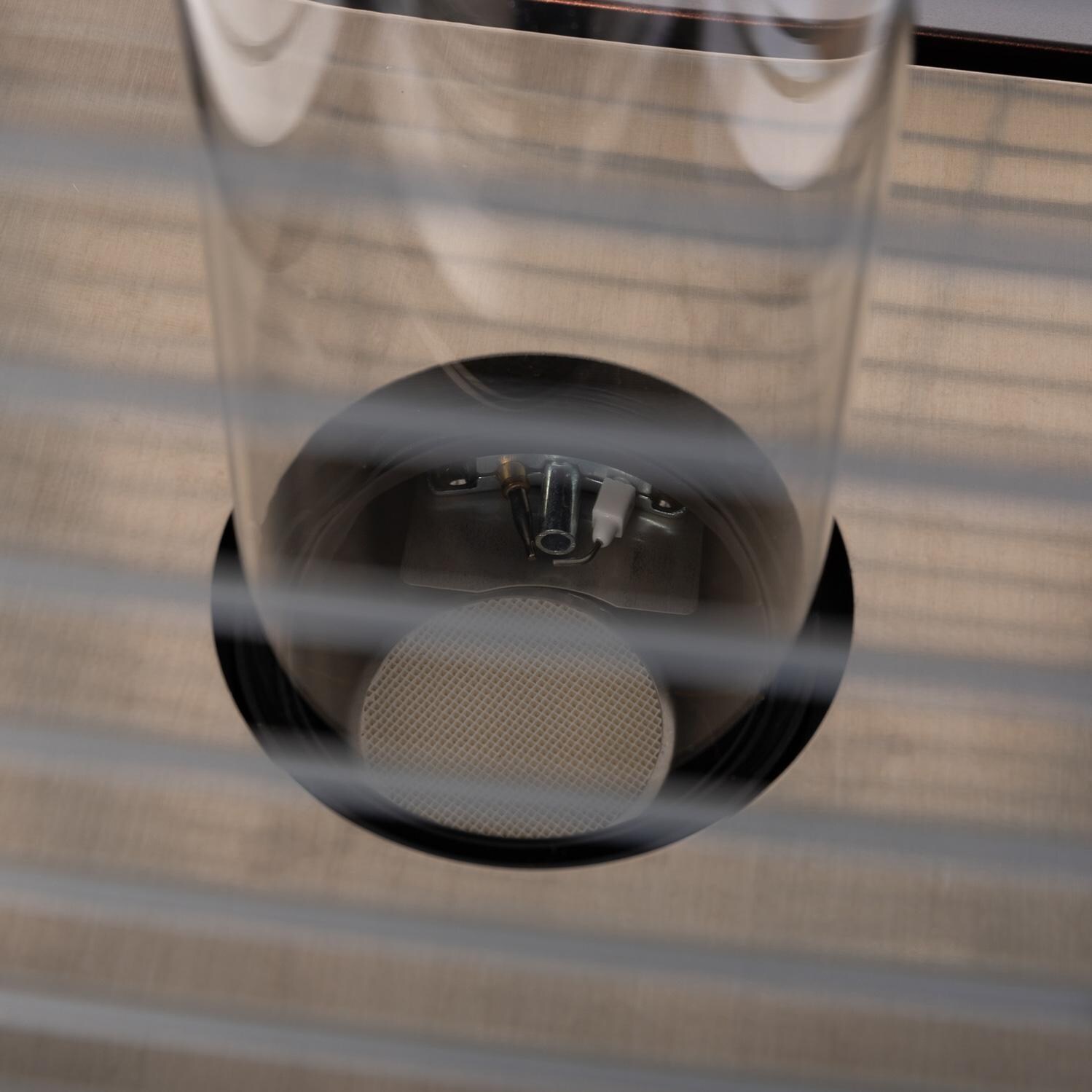 Ultimate Patio Propane Pyramid Flame Patio Heater - Brushed Bronze - Glass Flame Tube - Detail thumbnail