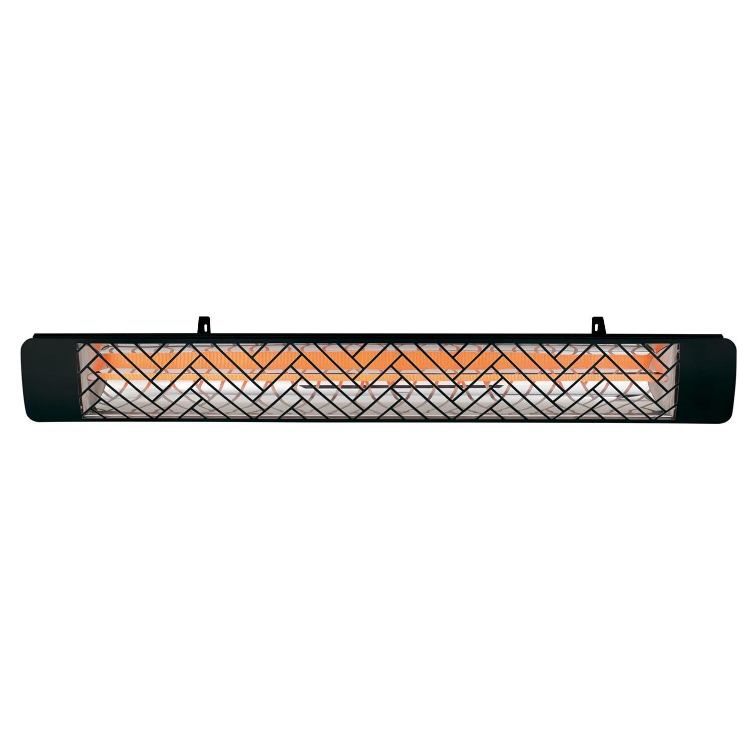 Eurofase EF30208B1 Chevron Series 61 Inch 3000 Watt Single Element Marine Grade 208V Electric Patio Heater in Black - Tilted Down - Front View - White Background thumbnail