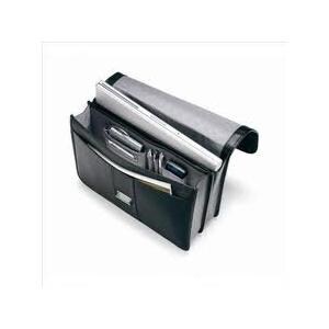 Samsonite Flapover Leather Business Case-Black thumbnail