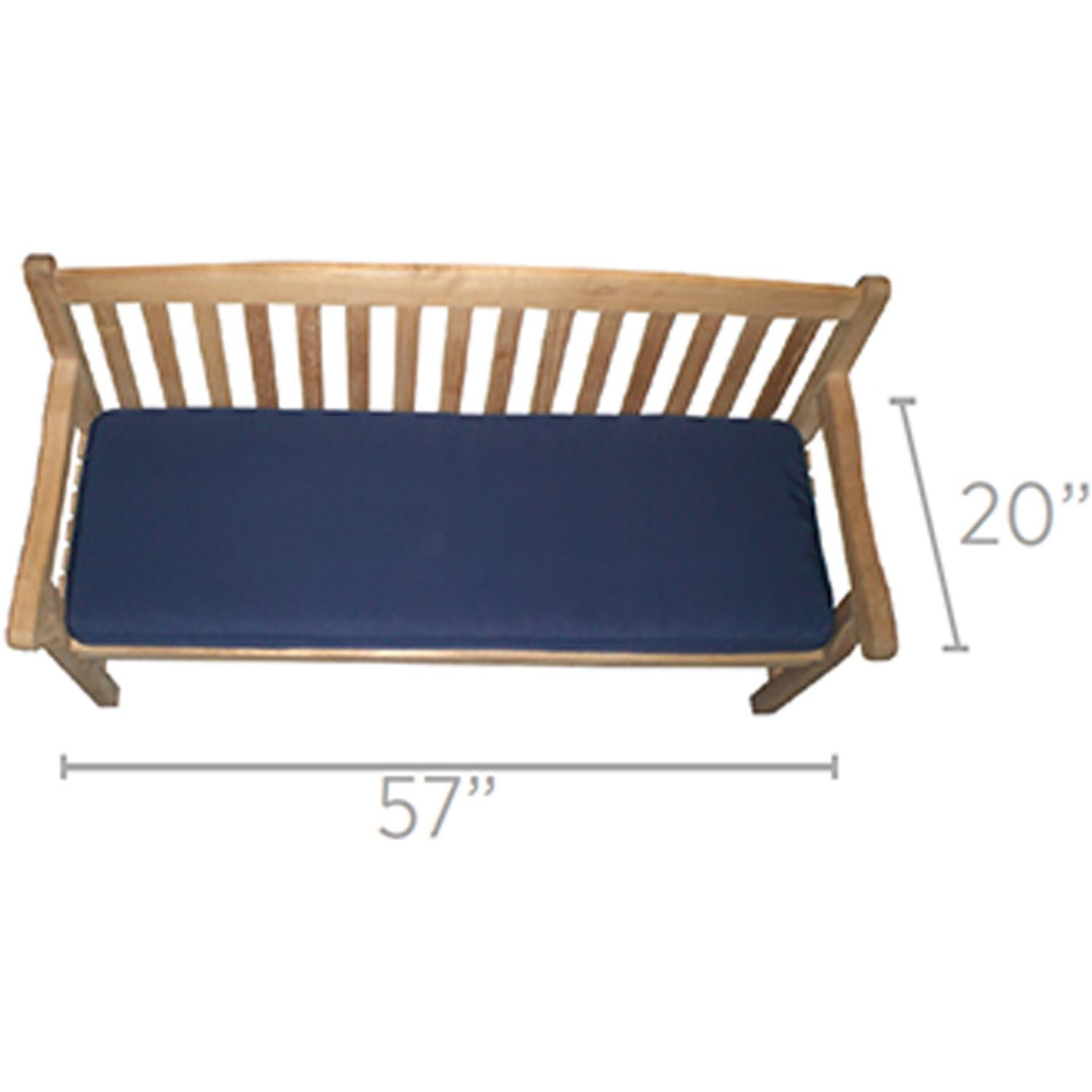 Royal Teak Collection CU3G Sunbrella Three Seater Cushion in Canvas Granite - Dimensions - Dimensional thumbnail