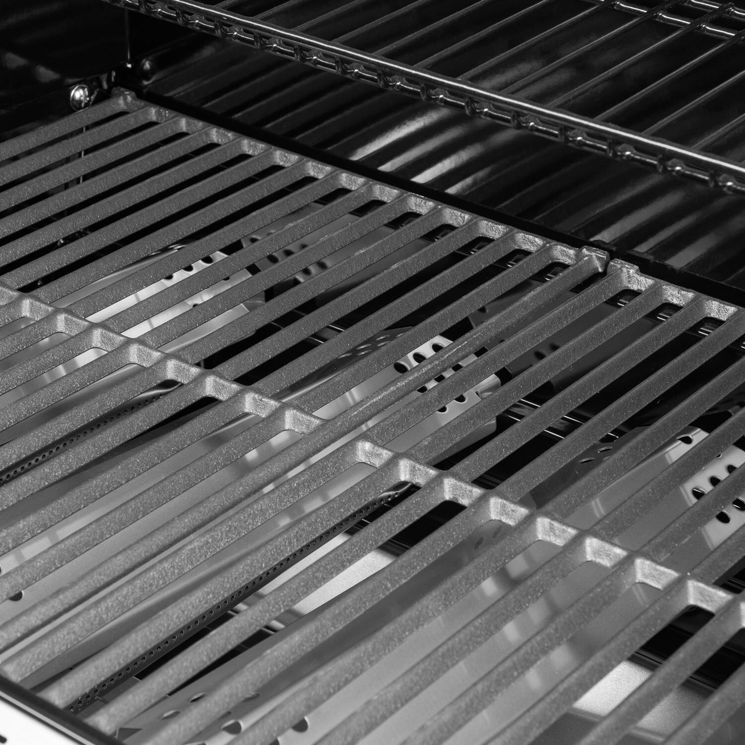 Nexgrill - 720-0958AE - Deluxe 27-Inch Propane Gas Grill On Cart With Infrared Side Burner - Porcelain Coated Cast Iron Cooking Grids thumbnail