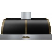 Tecnogas Superiore 48-Inch DECO Black / Brass Under Cabinet Vent Hood - 600 CFM - HD481BT-NB image