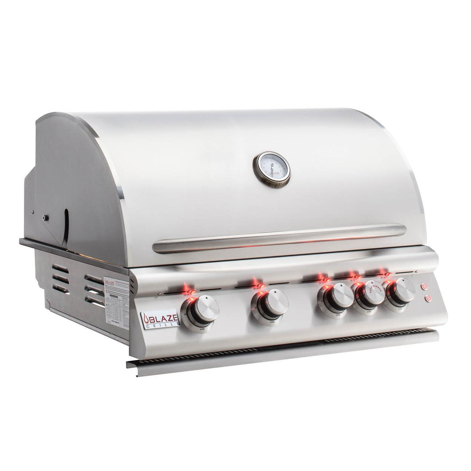 Blaze Premium LTE BLZ-4LTE2-LP 32-Inch 4-Burner Built-In Propane Gas Grill With Rear Infrared Burner & Grill Lights thumbnail