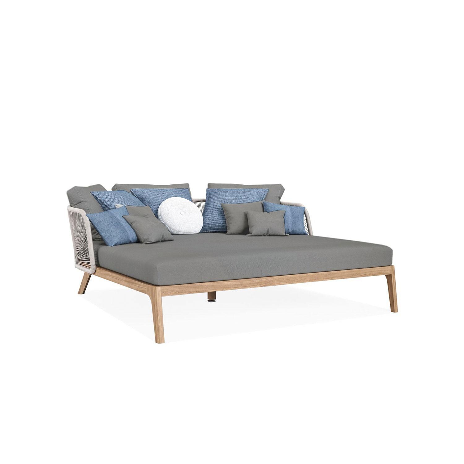 Willowlake Teak Daybed in Charcoal by Lakeview Outdoor Designs - Side View - White Background thumbnail