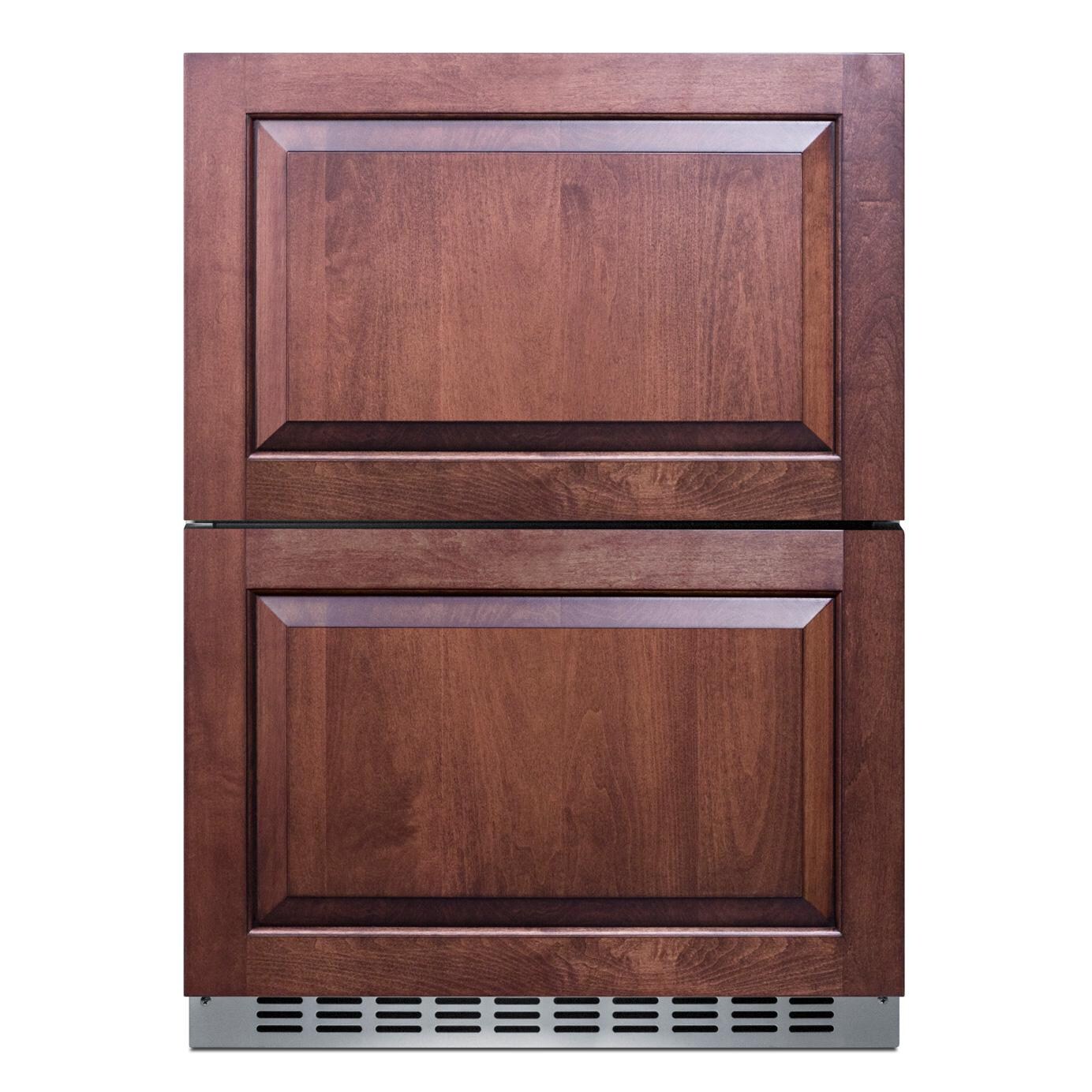 Summit 24-Inch 3.7 Cu. Ft. 2-Drawer All-Refrigerator, ADA Compliant - Custom Panel - ADRD241CSS