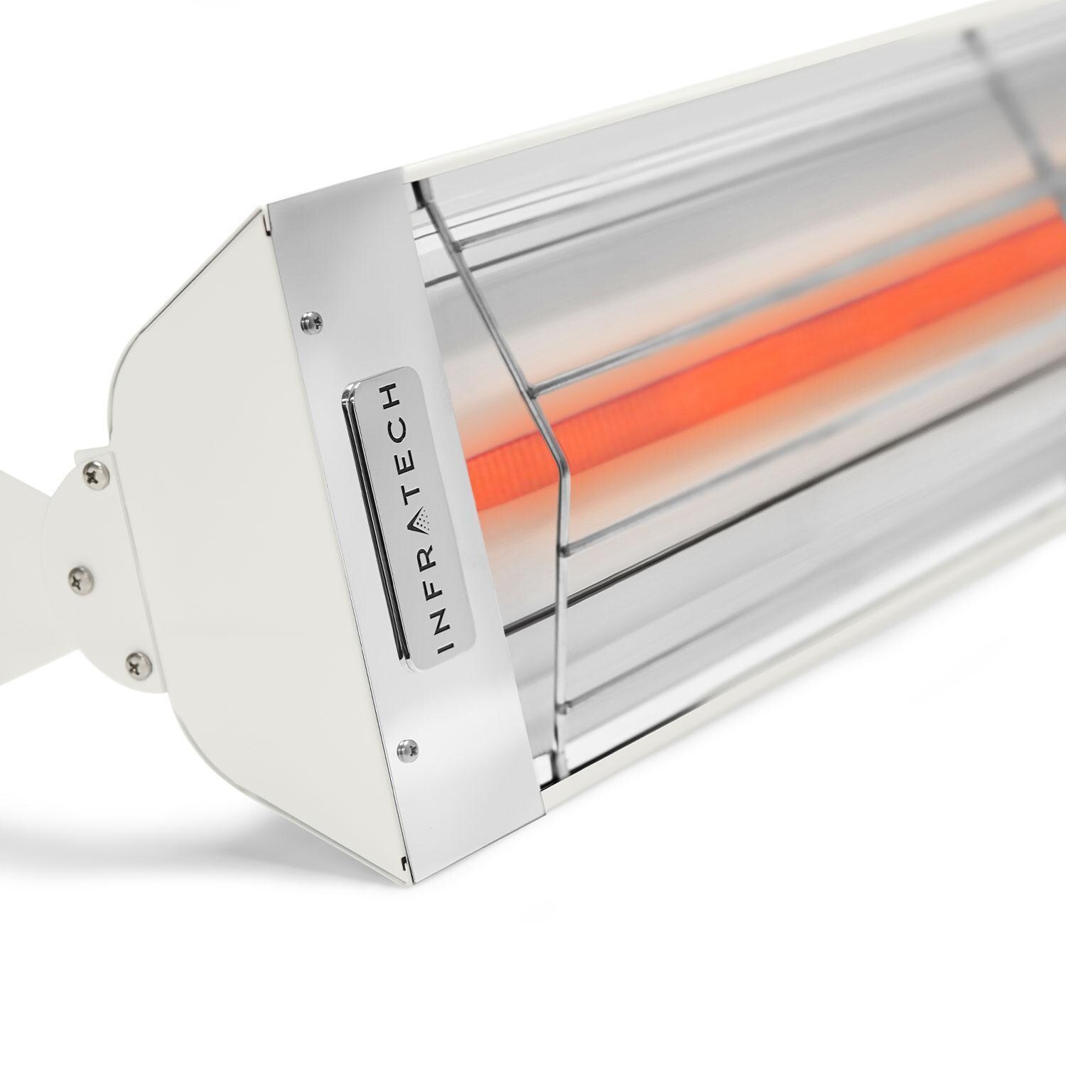 Infratech W2624WH W-Series 48 Inch 2600W Single Element Electric Patio Heater - 240V - White - Display - White Background thumbnail
