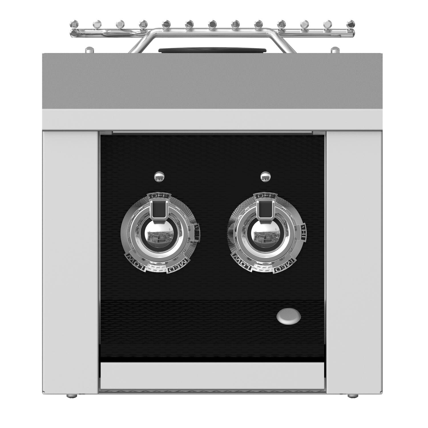 Aspire By Hestan Built-In Propane Gas Double Side Burner - Stealth - AEB122-LP-BK